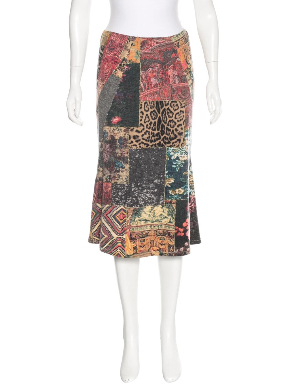 *LOOKING TO BUY* Roberto Cavalli 2002 Wool Patchwork Skirt in M/L